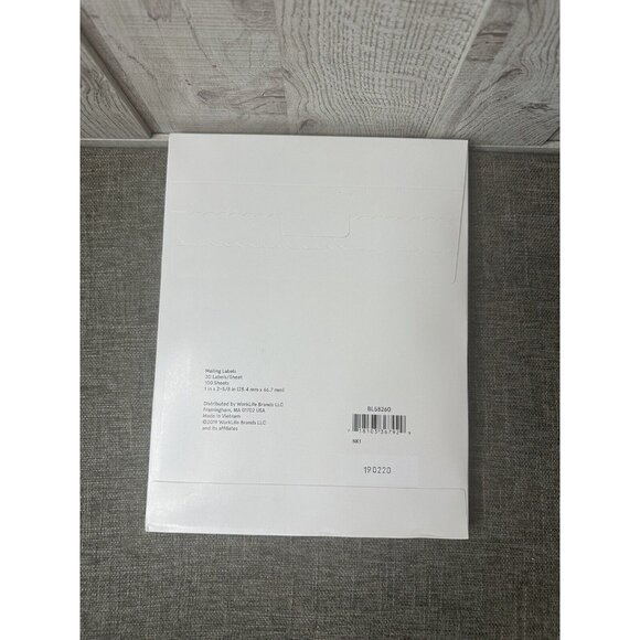 Baseline 3000 Blank Address Mailing Labels 1" x 2-5/8" White 30 Labels per Sheet - Picture 2 of 2